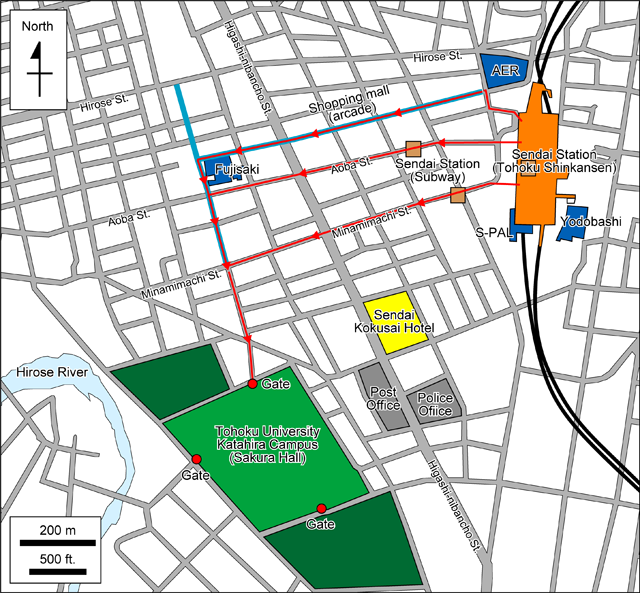 How to reach Katahira Campus